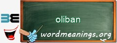 WordMeaning blackboard for oliban